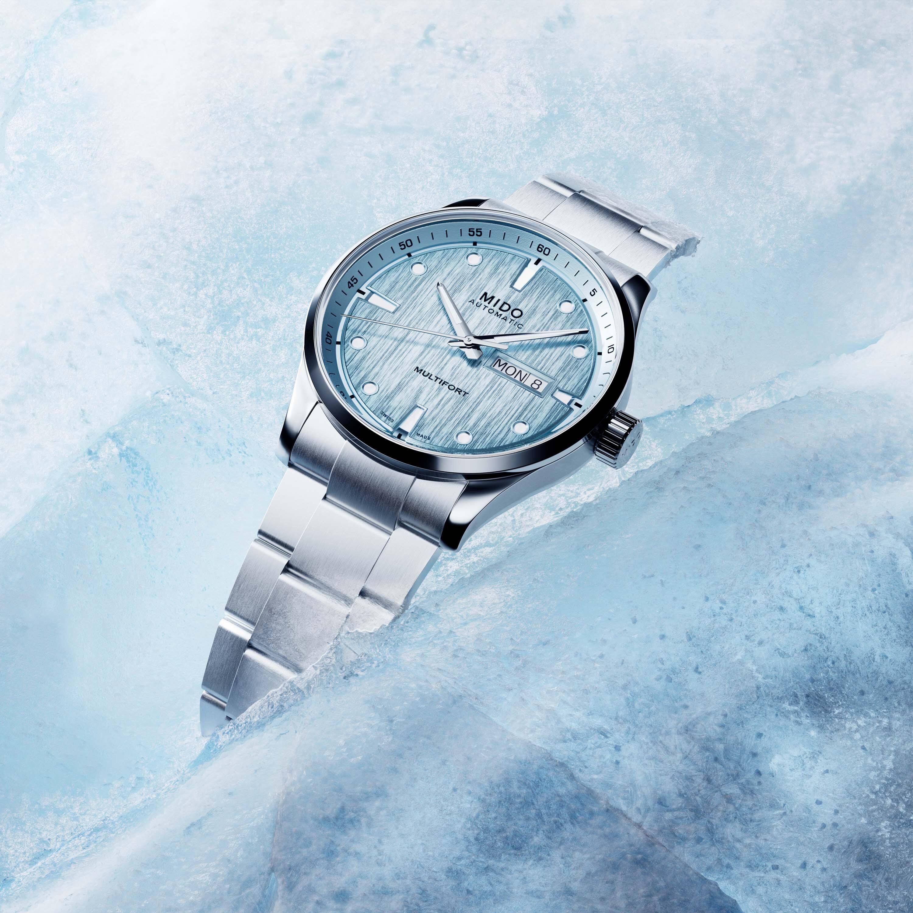 瑞士美度表舵手系列千禧腕表-冰川藍耀目上市 冰封雪境，凝結(jié)腕間