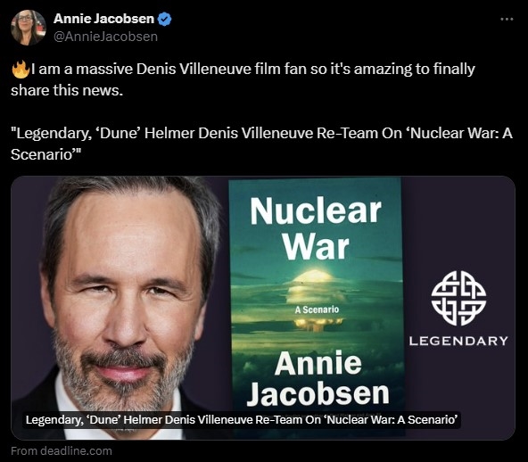傳奇影業(yè)謀劃《核戰(zhàn)爭(zhēng)》