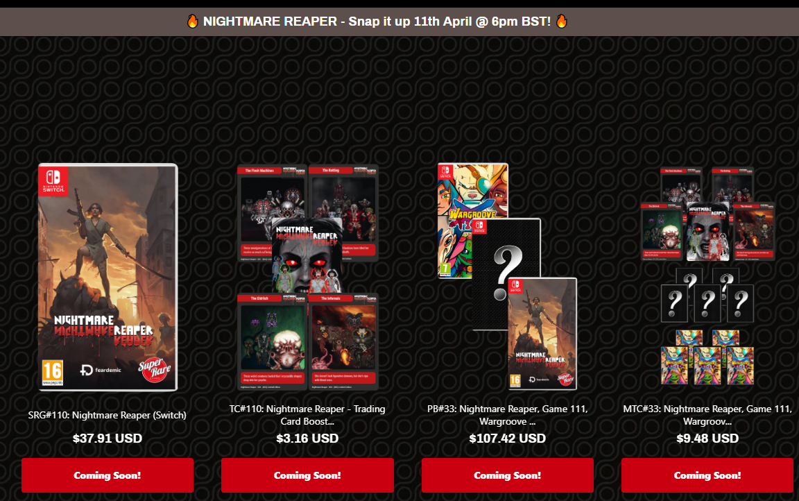 Steam特別好評復(fù)古射擊游戲《Nightmare Reaper》即將推出NS實(shí)體版