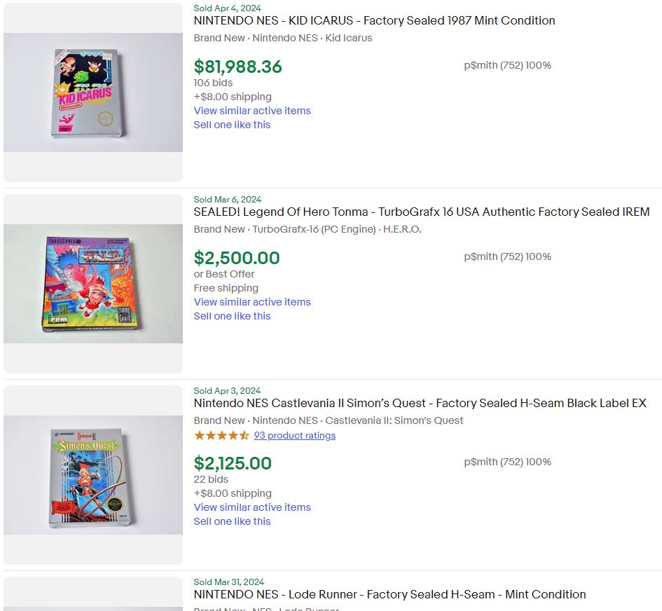 玩家發(fā)現(xiàn)未拆封紅白機(jī)游戲卡帶售價(jià)驚人 高達(dá)9萬美元一張