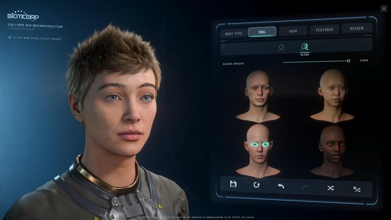 《星際公民》新角色編輯器演示 捏個(gè)美女玩玩