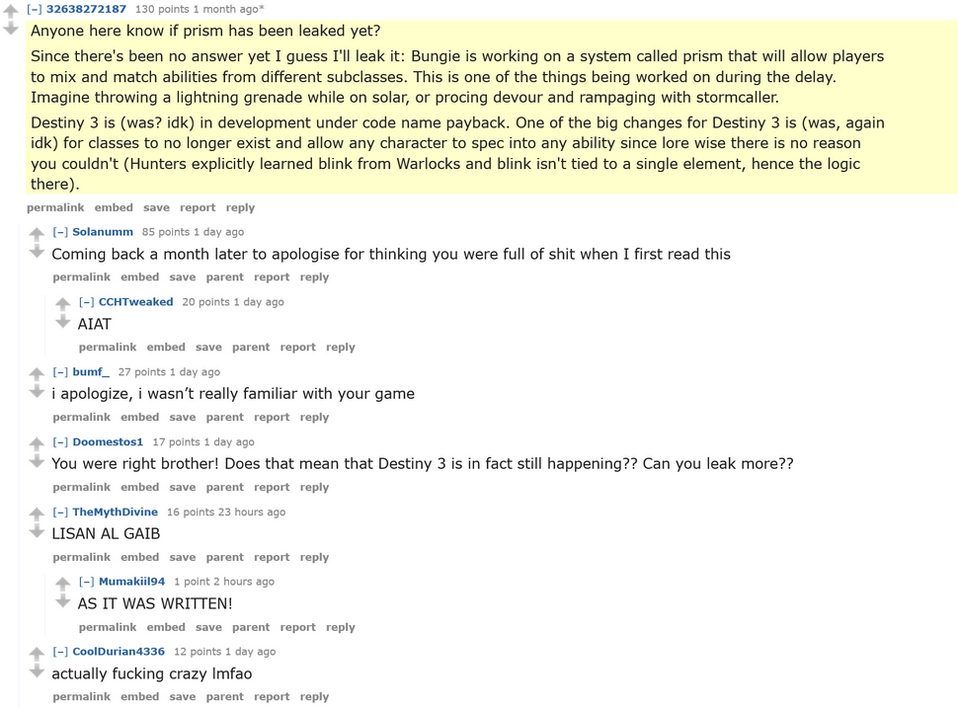 “終焉之形”新職業(yè)泄密者透露《命運3》正在開發(fā)中