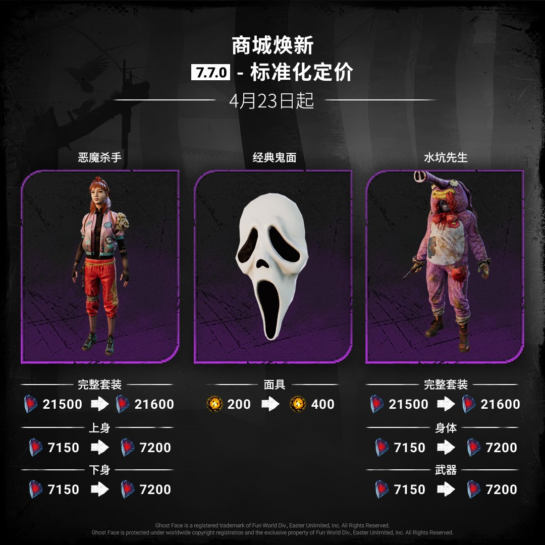 《黎明殺機(jī)》推出全新游戲內(nèi)商城 大量外觀物品降價