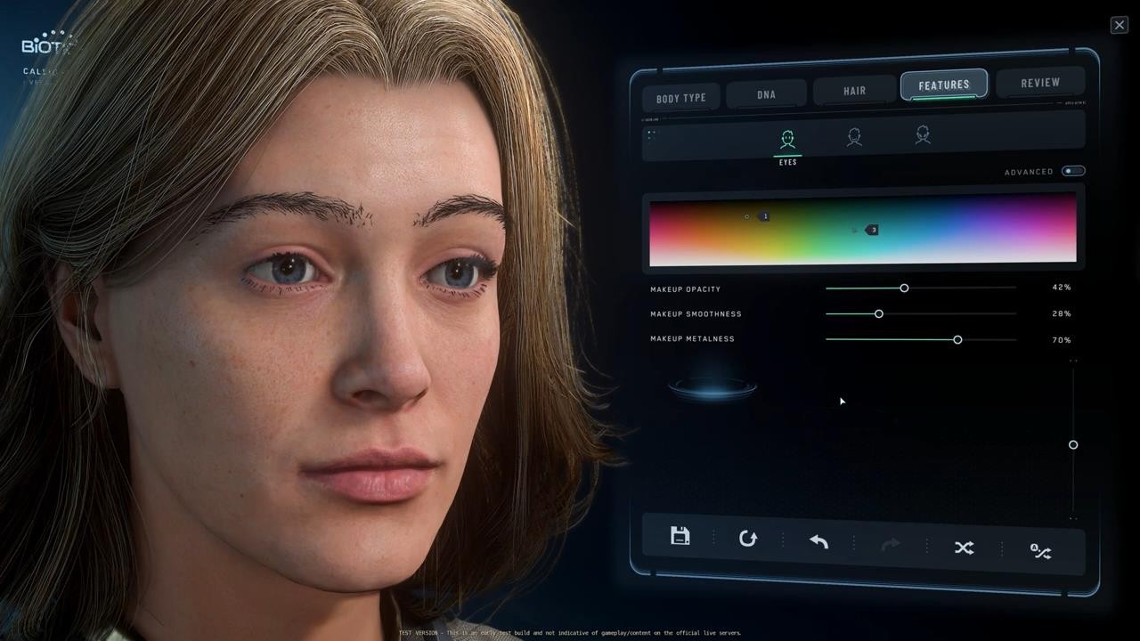 《星際公民》新角色編輯器演示 捏個(gè)美女玩玩