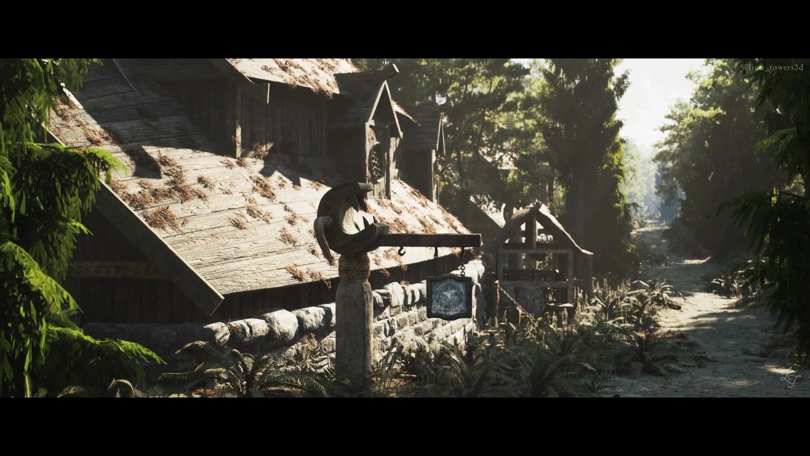 粉絲自制虛幻5《上古卷軸5》佛克瑞斯城場(chǎng)景