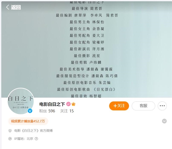 爾冬升監(jiān)制！電影《白日之下》斬獲金像三項(xiàng)大獎(jiǎng)