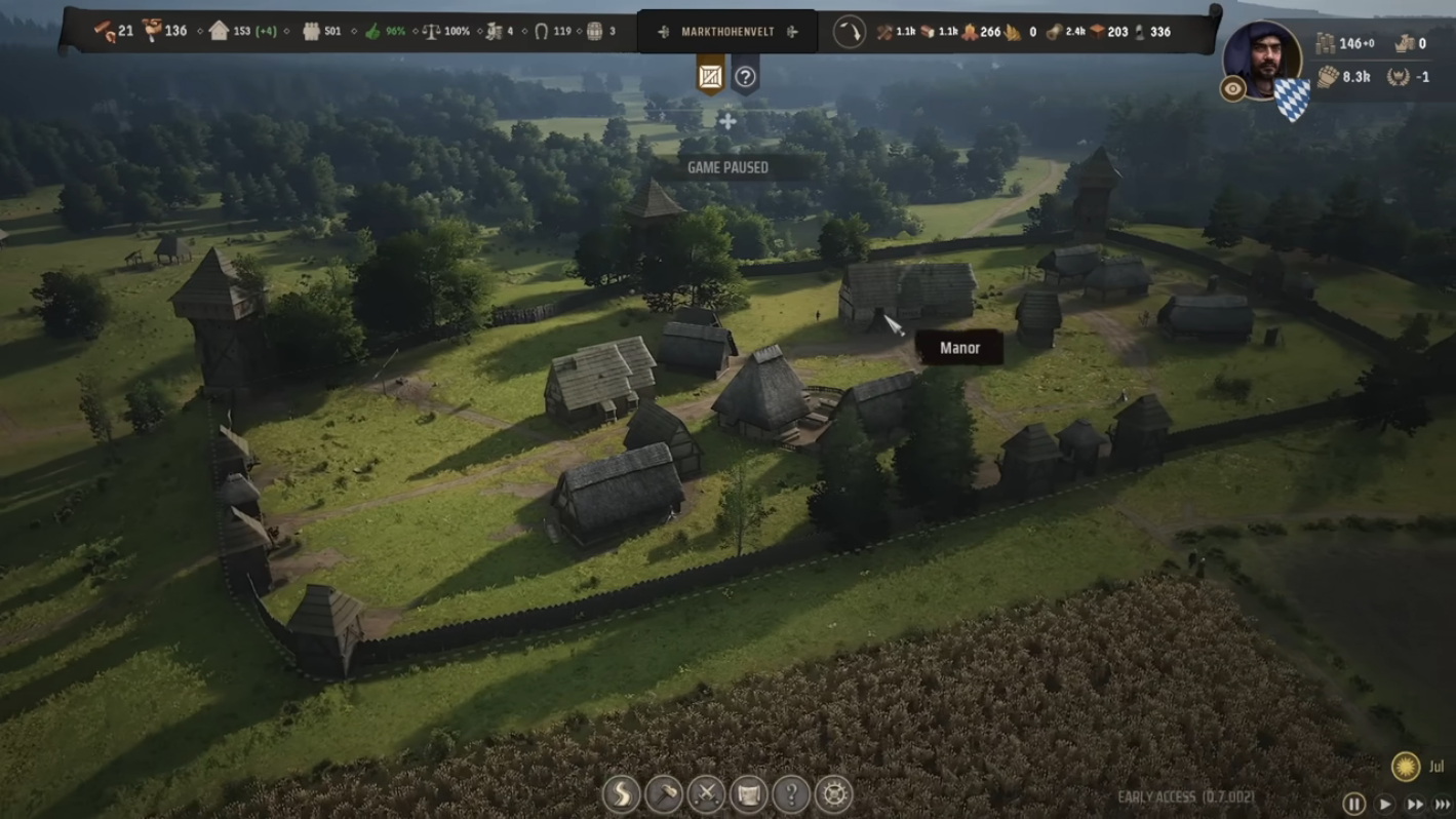 《莊園領(lǐng)主》開發(fā)者提醒玩家:暫時(shí)不要強(qiáng)行建城墻