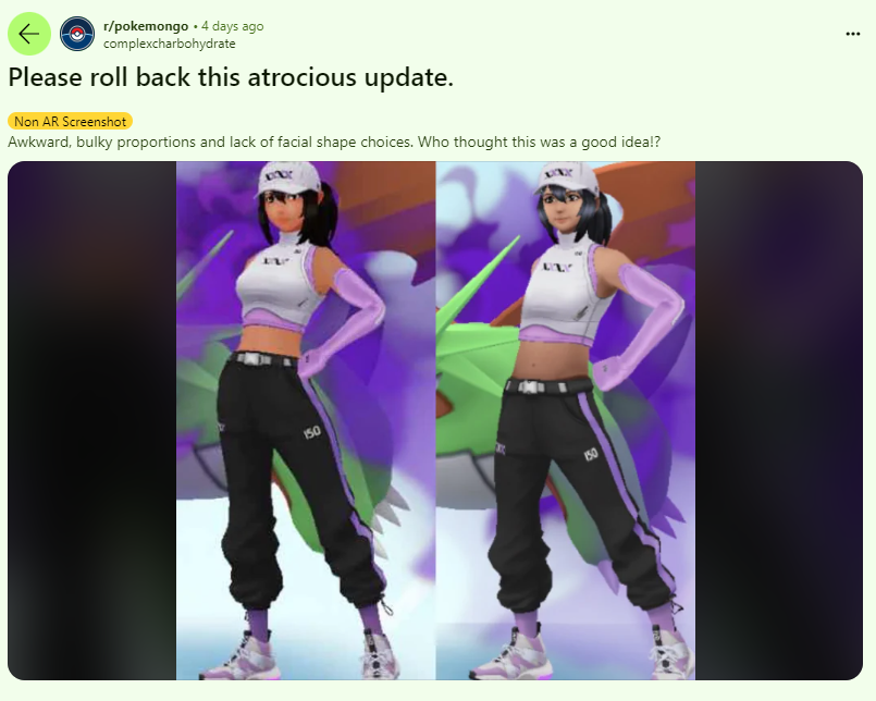 Niantic承認(rèn)《寶可夢(mèng) GO》捏人更新存在問(wèn)題:正在嚴(yán)肅處理