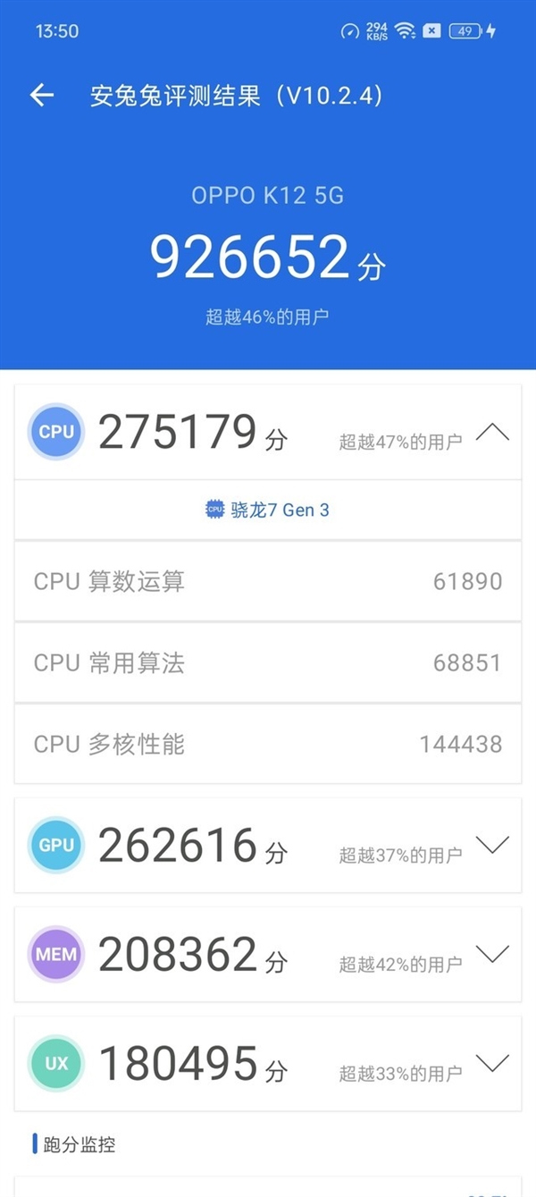 百瓦快充+5500mAh大電池同檔罕見！OPPO K12上手