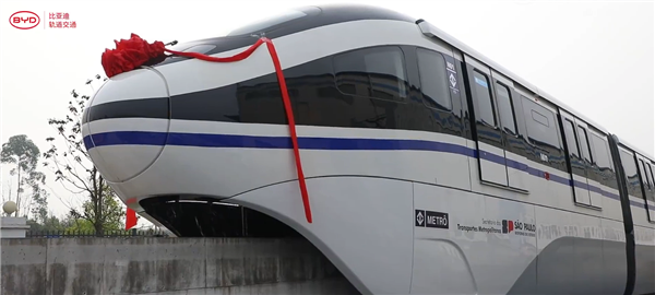 比亞迪首列出海云軌成功交付：巴西圣保羅地鐵17號線將投用