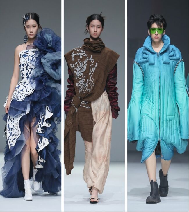 江漢大學(xué)時尚藝術(shù)系畢業(yè)生作品亮相中國國際大學(xué)生時裝周