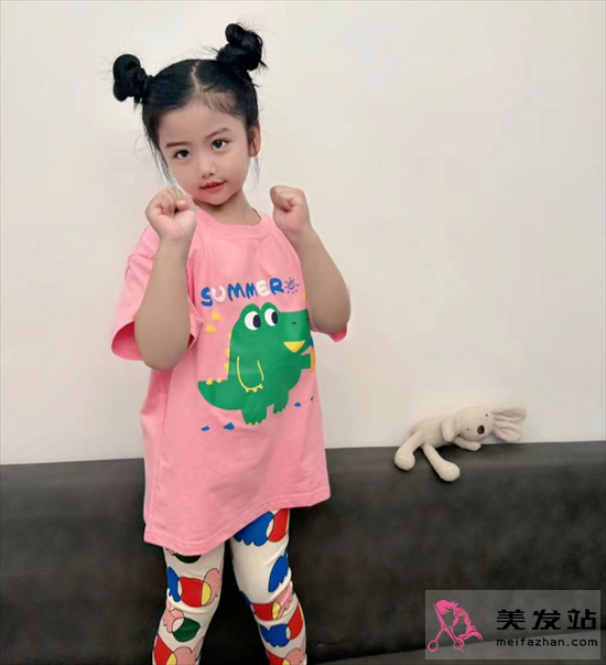 小女孩夏季扎發(fā) 可愛(ài)軟萌超百搭