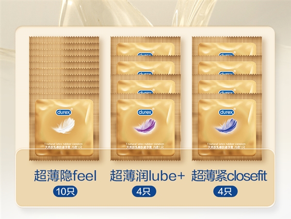 一次買3種感受：杜蕾斯超薄三合一18只*2盒到手59.8元