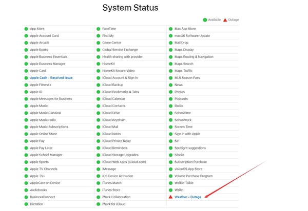 蘋果天氣應用突然宕機 用戶抱怨：蘋果不可靠的應用