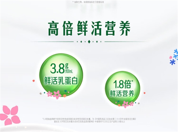 3.8g乳蛋白：金典鮮牛奶39.9元9瓶大促