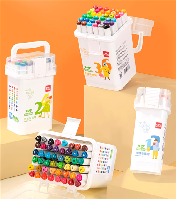 12支僅6元：得力食品級雙頭馬克筆/水彩筆官方補(bǔ)貼購（日常14元）