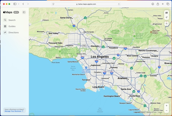 蘋果推出Apple Maps網(wǎng)頁版地圖：兼容Win PC Chrome、Edge瀏覽器