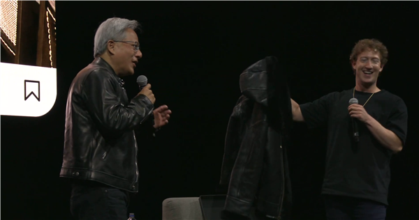 黃仁勛與扎克伯格首次公開對話：兩人互送皮夾克