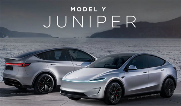 國產(chǎn)味十足！新款特斯拉Model Y效果圖曝光：換裝貫穿式星環(huán)大燈