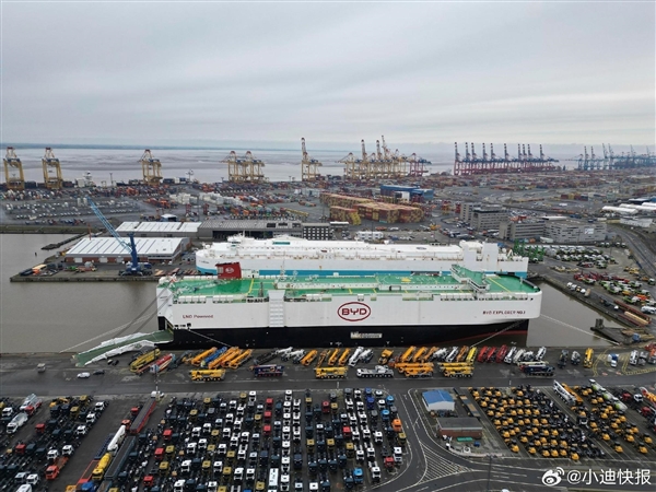 出海艦隊再加一！比亞迪汽車滾裝運輸船常州號下水