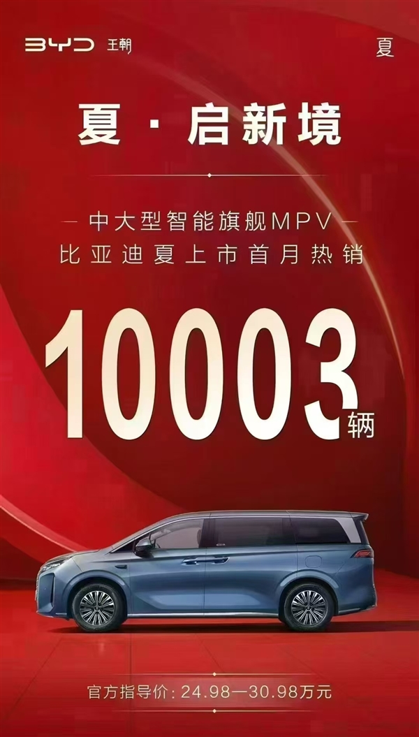 豐田、別克壓力倍增：比亞迪全新MPV夏上市首月交付破萬！