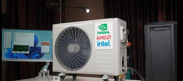 美女博主爆改家用空調外機給電腦降溫：散熱無敵了 RTX 5090絕配！