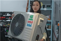 美女博主爆改家用空調(diào)外機給電腦降溫：散熱無敵了 RTX 5090絕配！