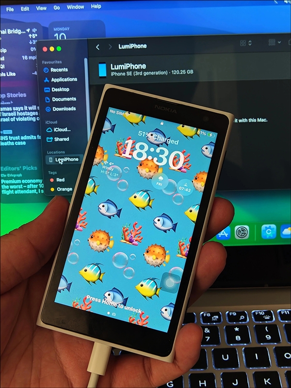 神操作！諾基亞流暢運行iOS：iPhone SE 3完美移植至Lumia 1020
