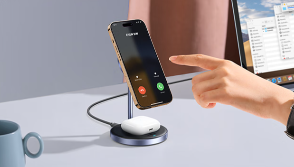 綠聯(lián)磁吸充電支架大促到手111元（上市199元）：Qi 2認(rèn)證 iPhone 15W快充