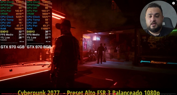 11年前的GTX 970升到8GB顯存游戲?qū)崪y(cè)：比原版快了40%！